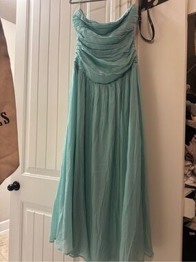 Line and dot aqua dress. Never work. NWT